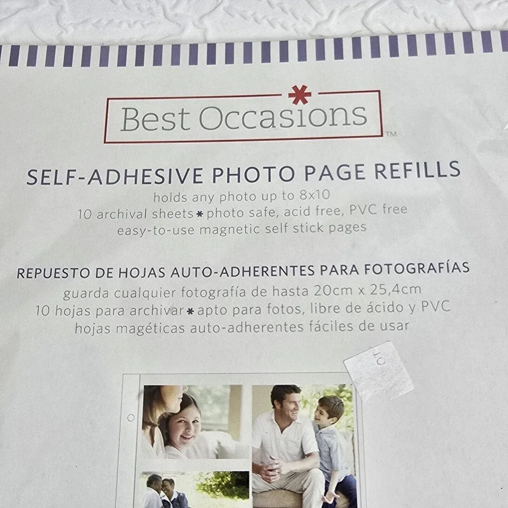 Best Occasions Self Adhesive 20 Photo Page Refills 8x10